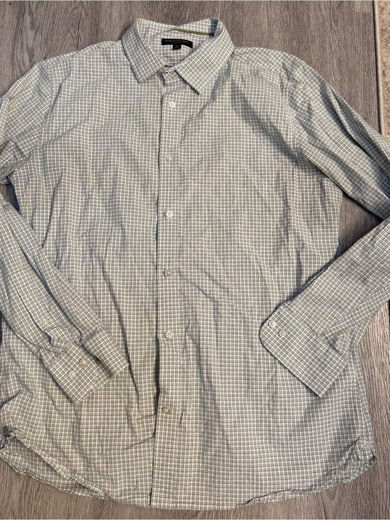 Banana Republic Other - Banana Republic Button-Down Shirt Men's XL White/Green/Blue Slim Fit Long Sleev